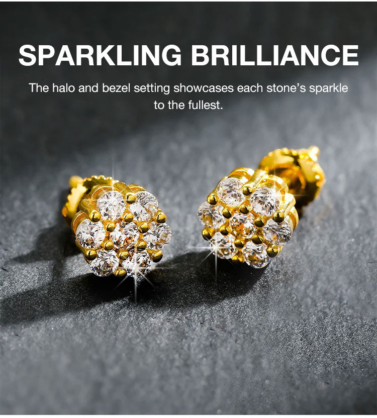 RoselleShine – Floral Moissanite Earrings – image 12
