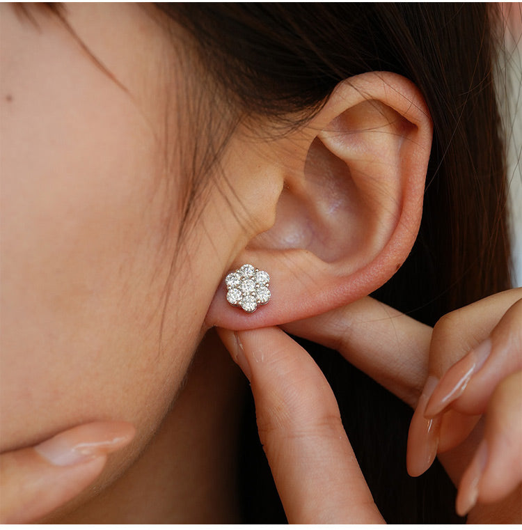 RoselleShine – Floral Moissanite Earrings – image 14