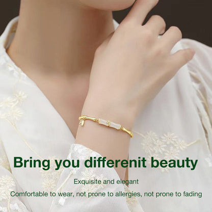 LunaJade – Elegant Bamboo Bead Bracelet – image 2