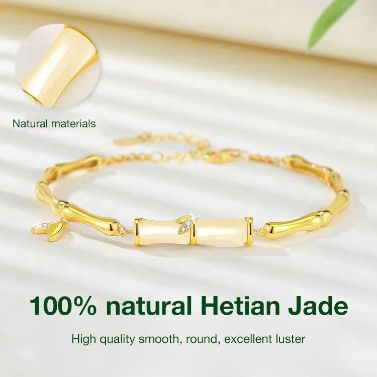 LunaJade – Elegant Bamboo Bead Bracelet – image 3