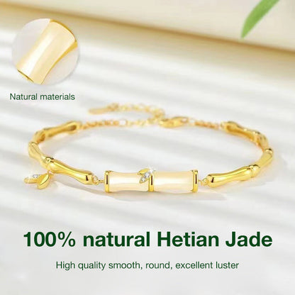 LunaJade – Elegant Bamboo Bead Bracelet – image 3