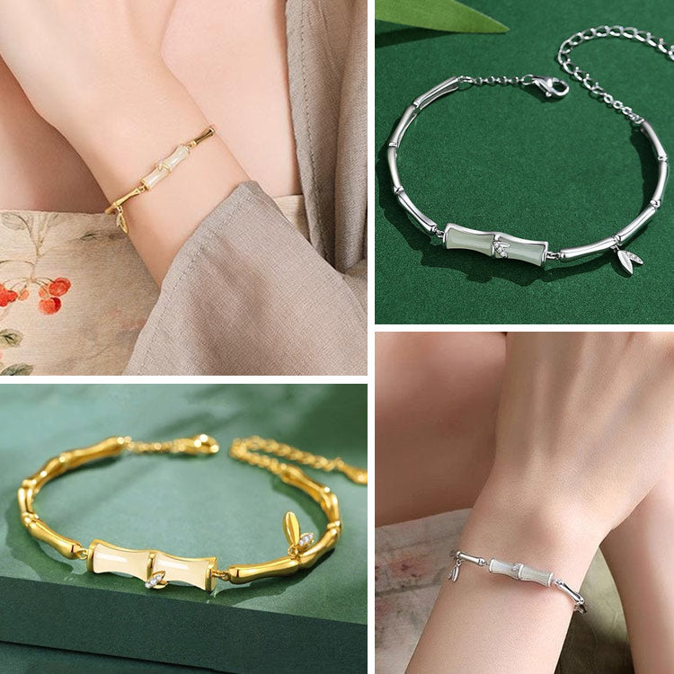LunaJade – Elegant Bamboo Bead Bracelet – image 4