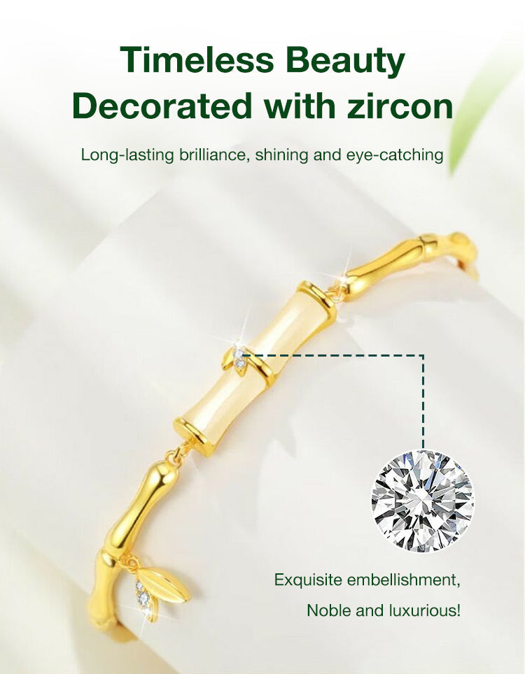 LunaJade – Elegant Bamboo Bead Bracelet – image 9