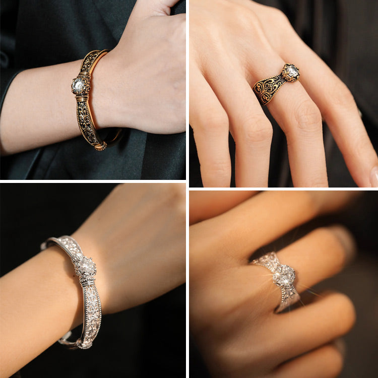 RoyalLustre – Moissanite Relief Bangle – image 3