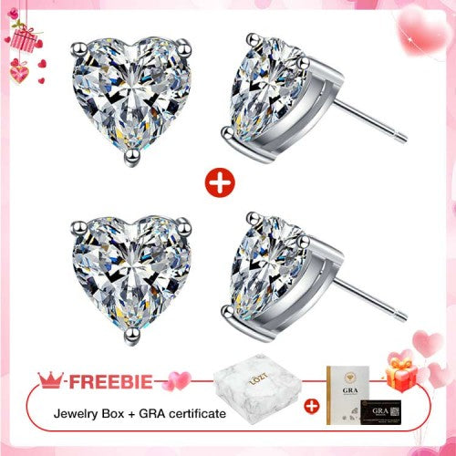 AmoraShine – Sparkling Heart Earrings – Buy 1 Get 1 (2 pairs)