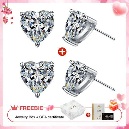 AmoraShine – Sparkling Heart Earrings – Buy 1 Get 1 (2 pairs)