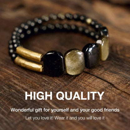 NoirHarmony – Black Obsidian Bracelet – image 3