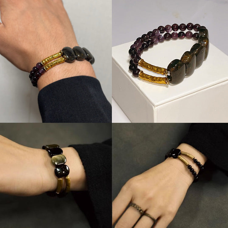 NoirHarmony – Black Obsidian Bracelet – image 4