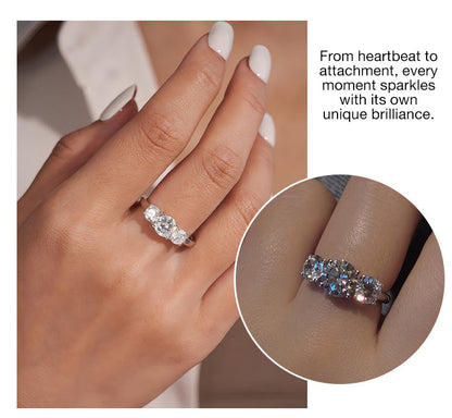 AuraTrio – Three Stone Diamond Look Ring – image 12