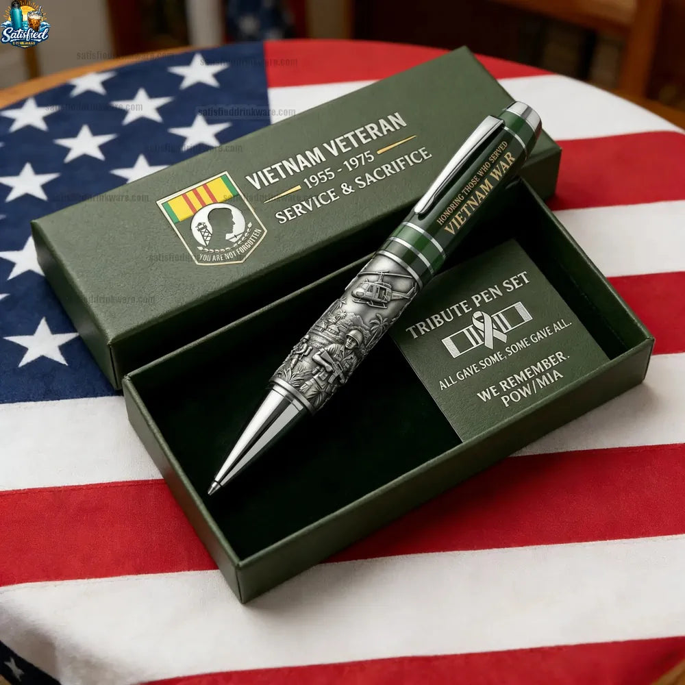 HonorBound – Patriotic Heritage Notebook & Pen Collection – Vietnam Veteran Patriotic Commemorative Pen ️