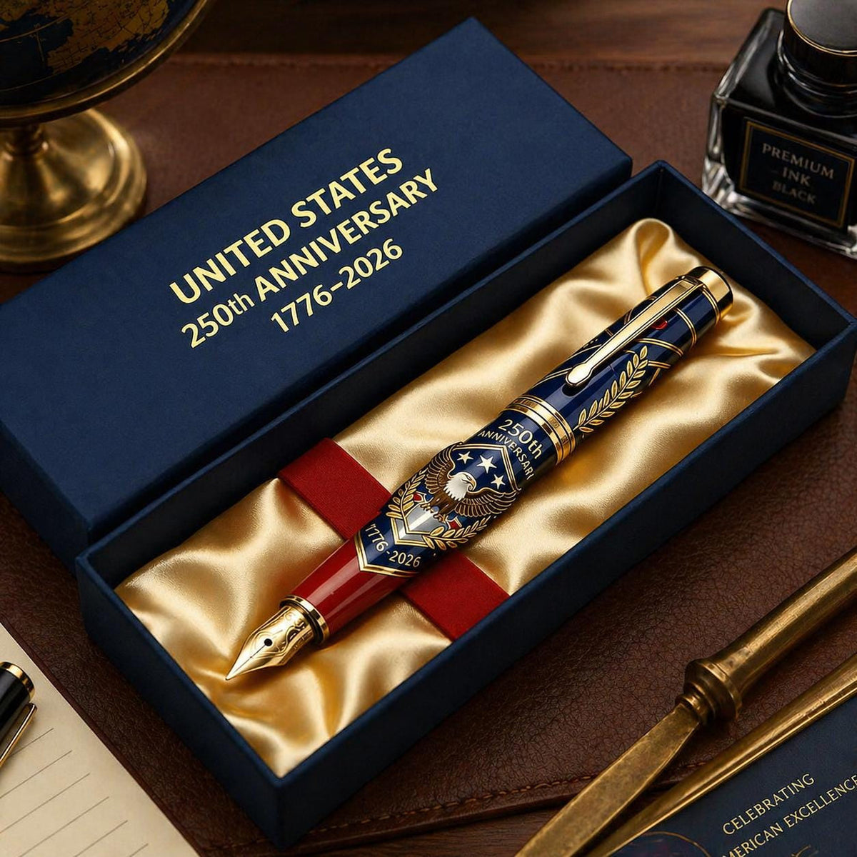 HonorBound – Patriotic Heritage Notebook & Pen Collection – Patriotic Fountain Pen ️
