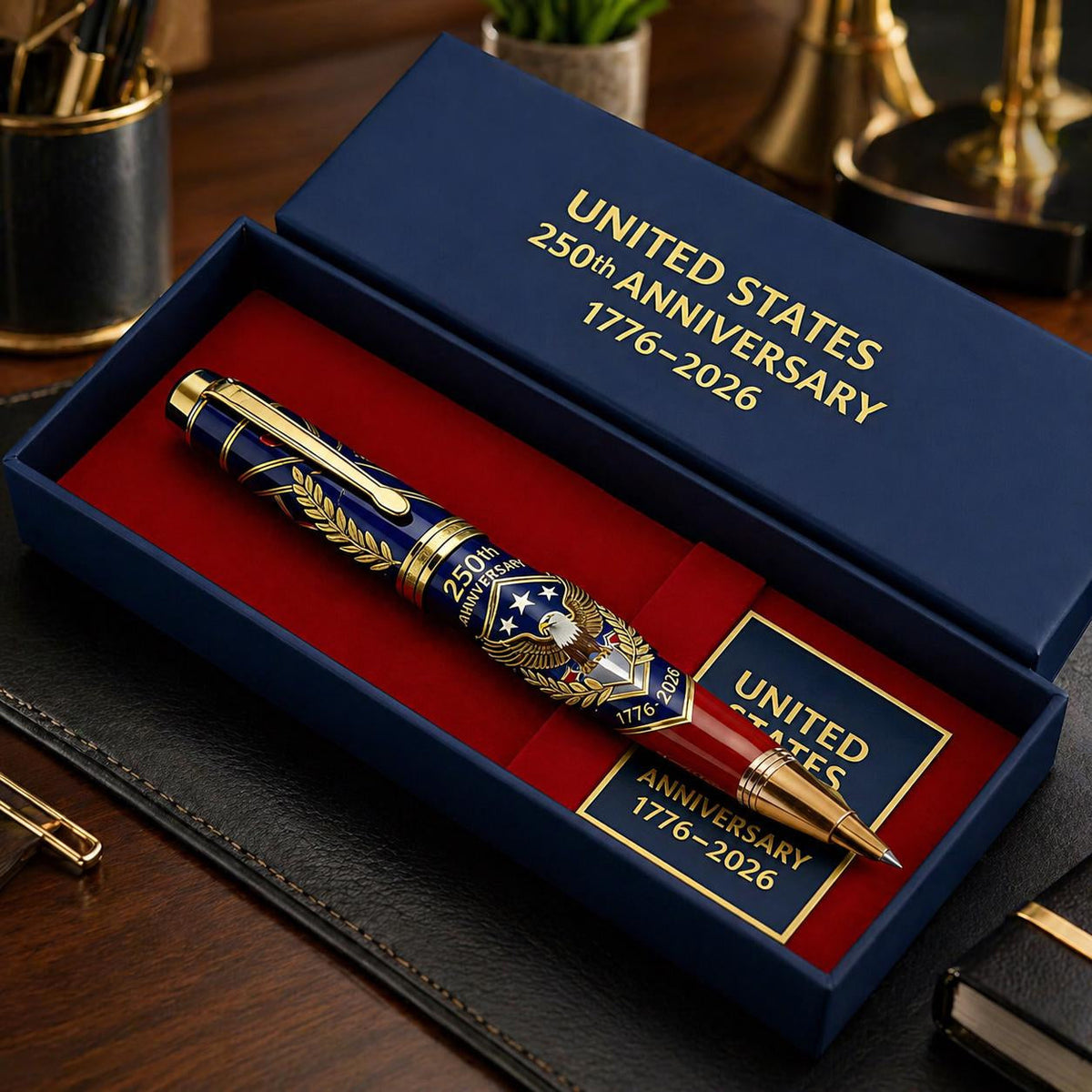 HonorBound – Patriotic Heritage Notebook & Pen Collection – USA 250th Anniversary Ballpoint Pen