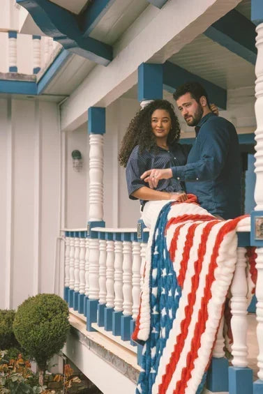 PatriotWrap - American Flag Fleece Blanket – 39" × 59"
