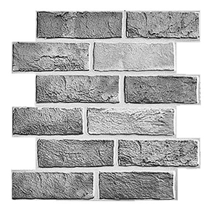 BrickCraft - Self-Adhesive 3D Brick Wallpaper – Gray