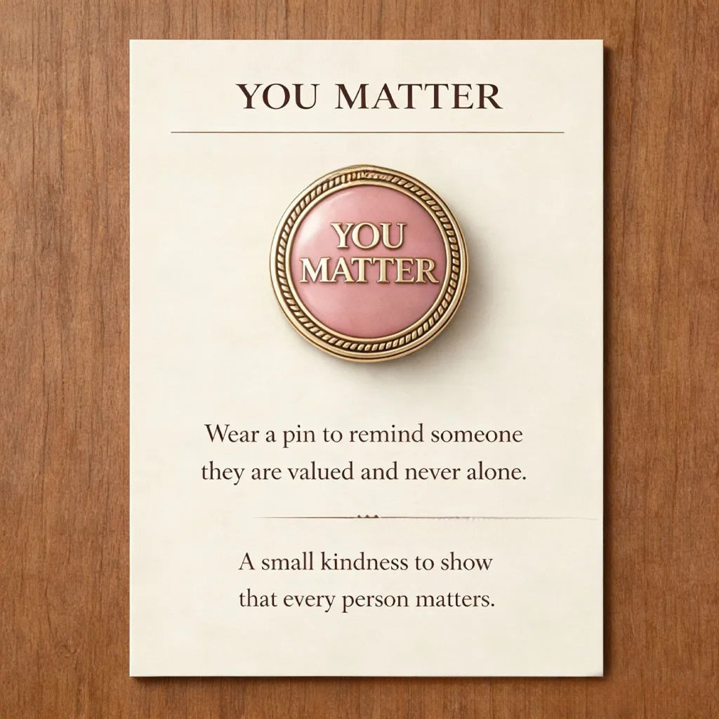 LumeIce – Compassion Crystal-Encrusted Lapel Pin – YOU MATTER