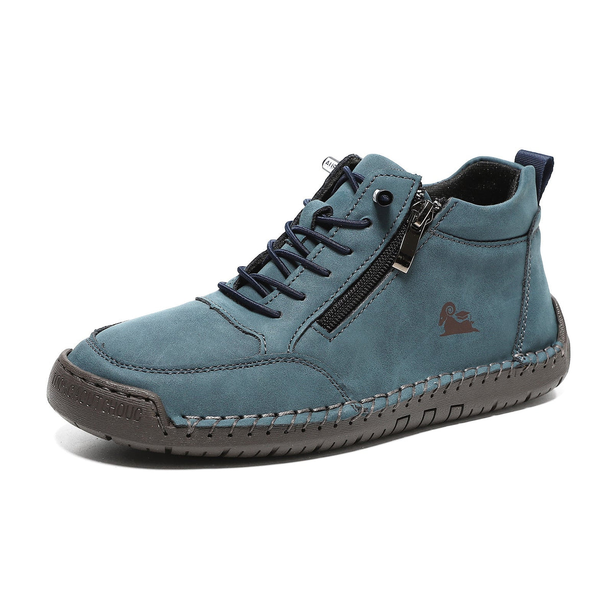 ComfortStride – Premium Orthopedic Leather Walking Shoes – Men / Sky blue / 35
