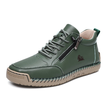 ComfortStride – Premium Orthopedic Leather Walking Shoes – Men / Green / 35