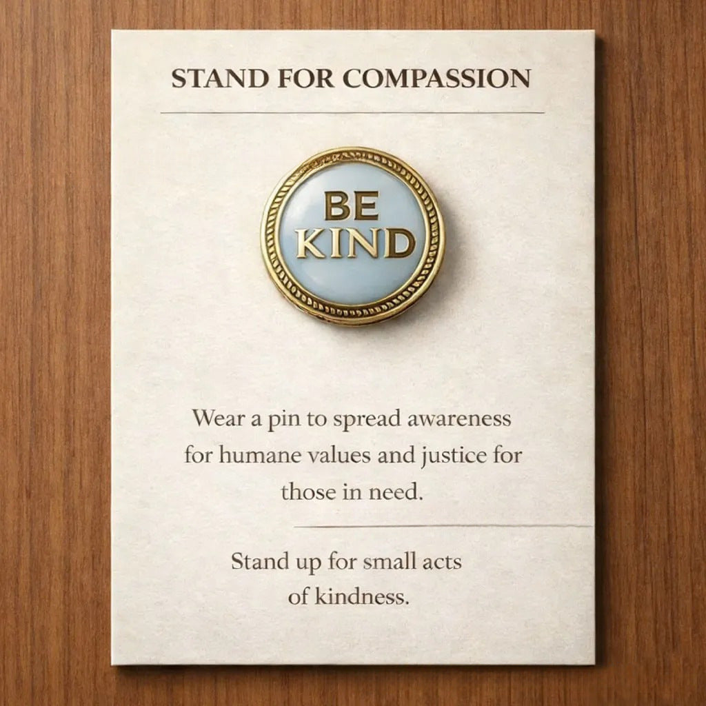 LumeIce – Compassion Crystal-Encrusted Lapel Pin – BE KIND