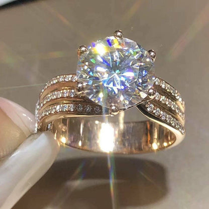 VitaSpark – Magnetic Therapy Crystal Ring – RoundGold 2PCS / 5