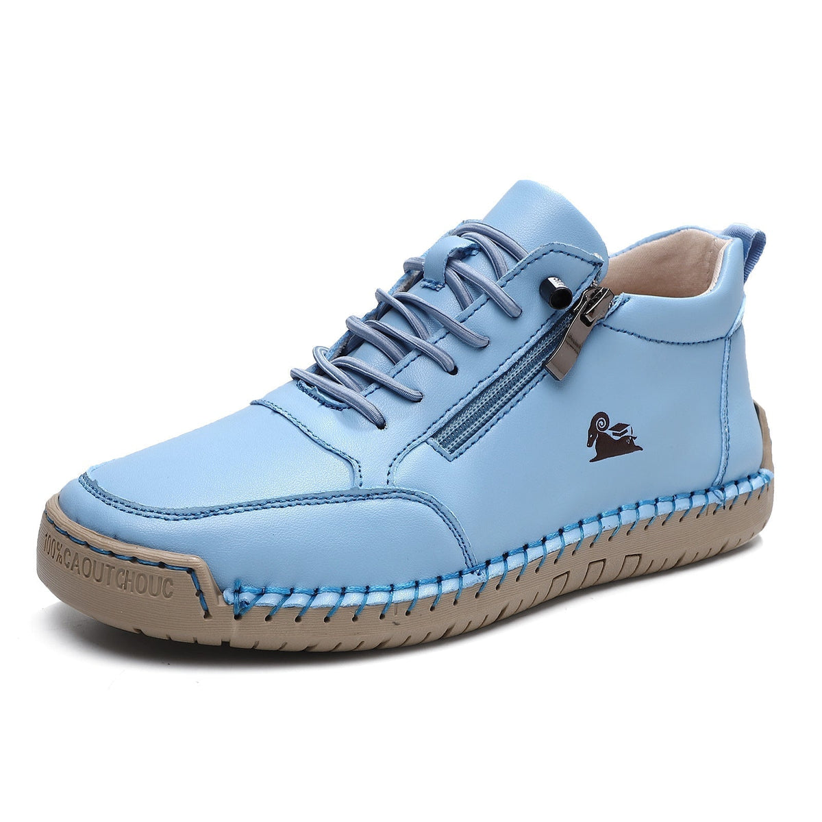 ComfortStride – Premium Orthopedic Leather Walking Shoes – Men / Blue / 35