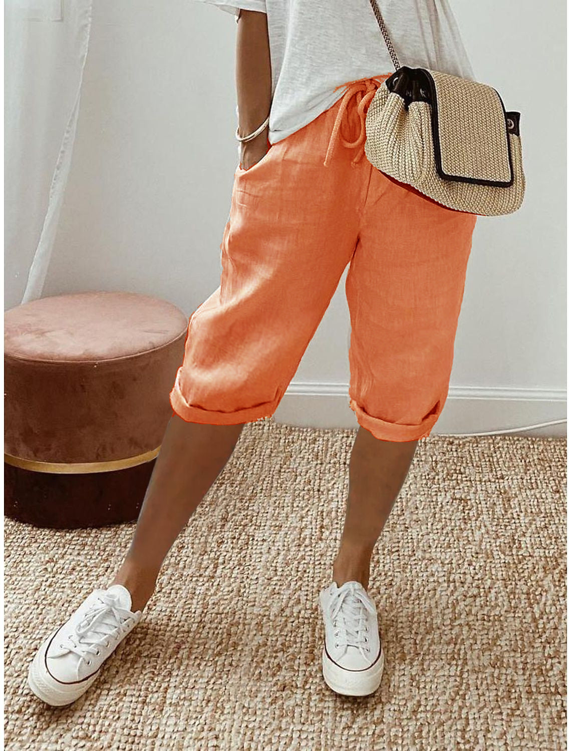 Florel – Breathable Drawstring Capris – image 14