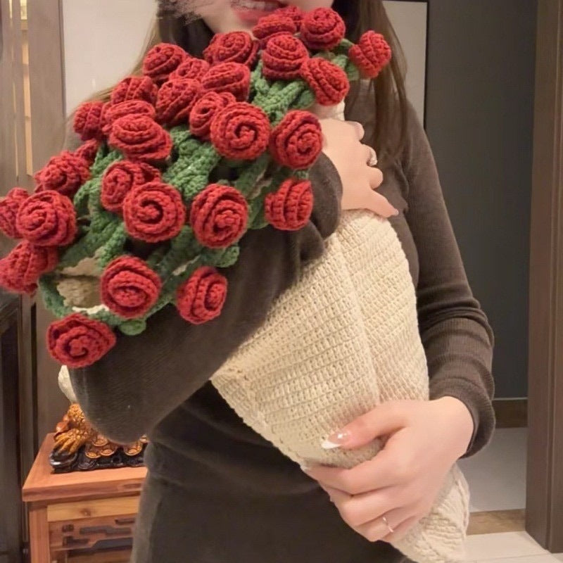 CozyBloom – Hand-Knitted Rose Blanket DIY Kit – image 11