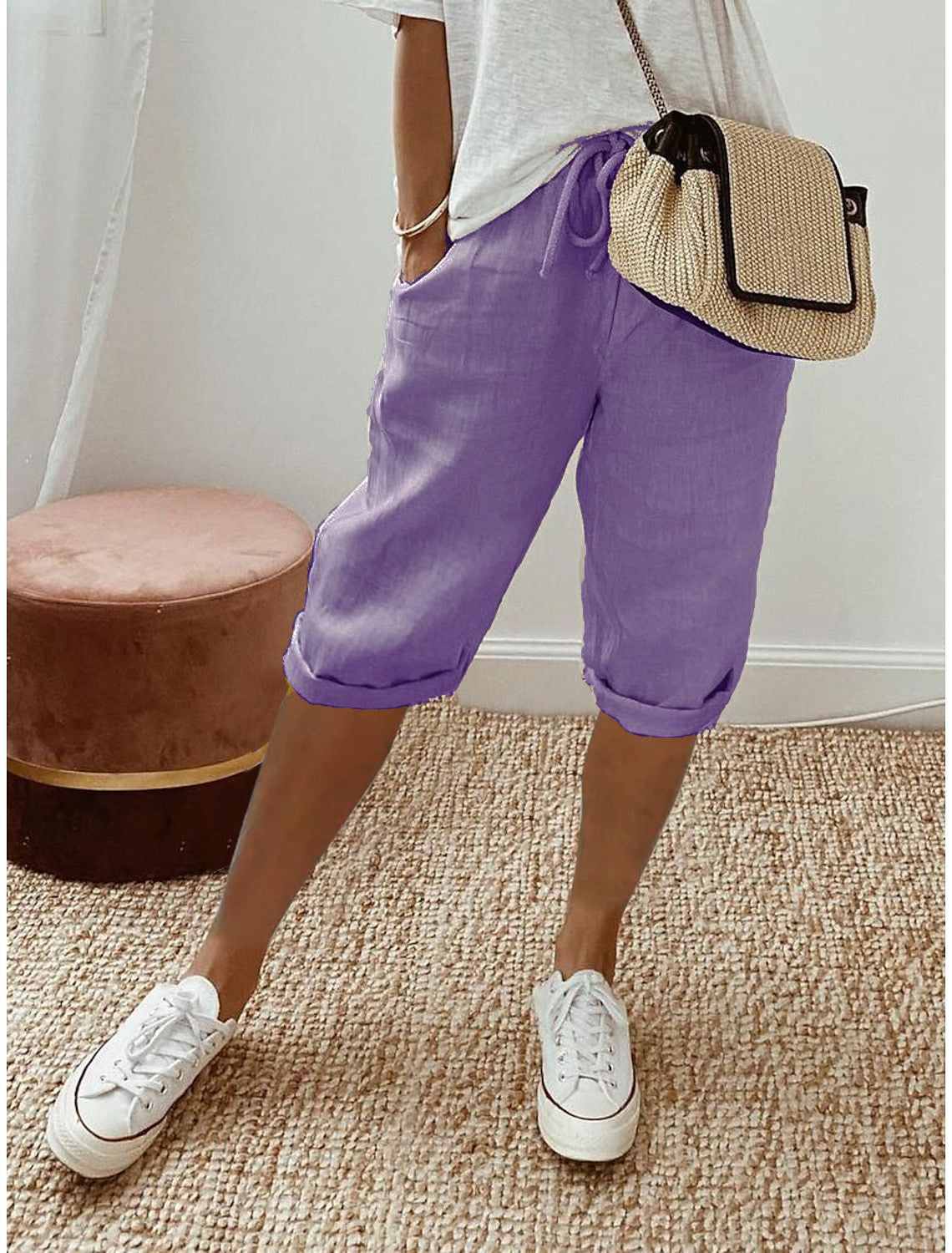 Florel – Breathable Drawstring Capris – image 18