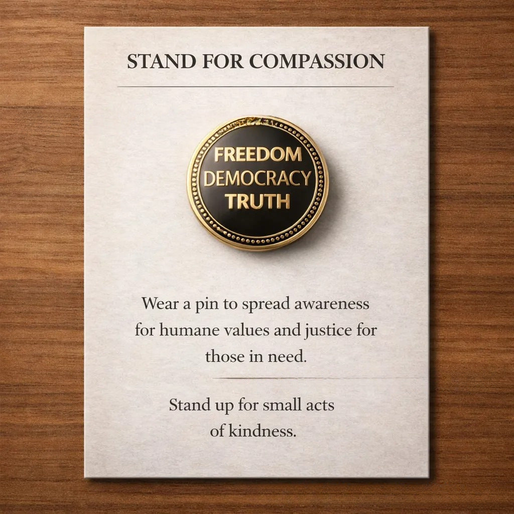 LumeIce – Compassion Crystal-Encrusted Lapel Pin – FREEDOM