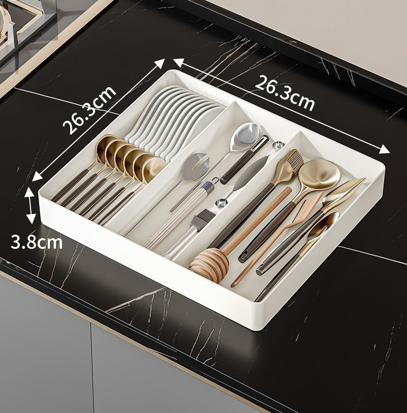 TidyNest – Adjustable Drawer Organizer – Left+Right extendable