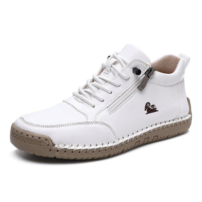 ComfortStride – Premium Orthopedic Leather Walking Shoes – Men / White / 35