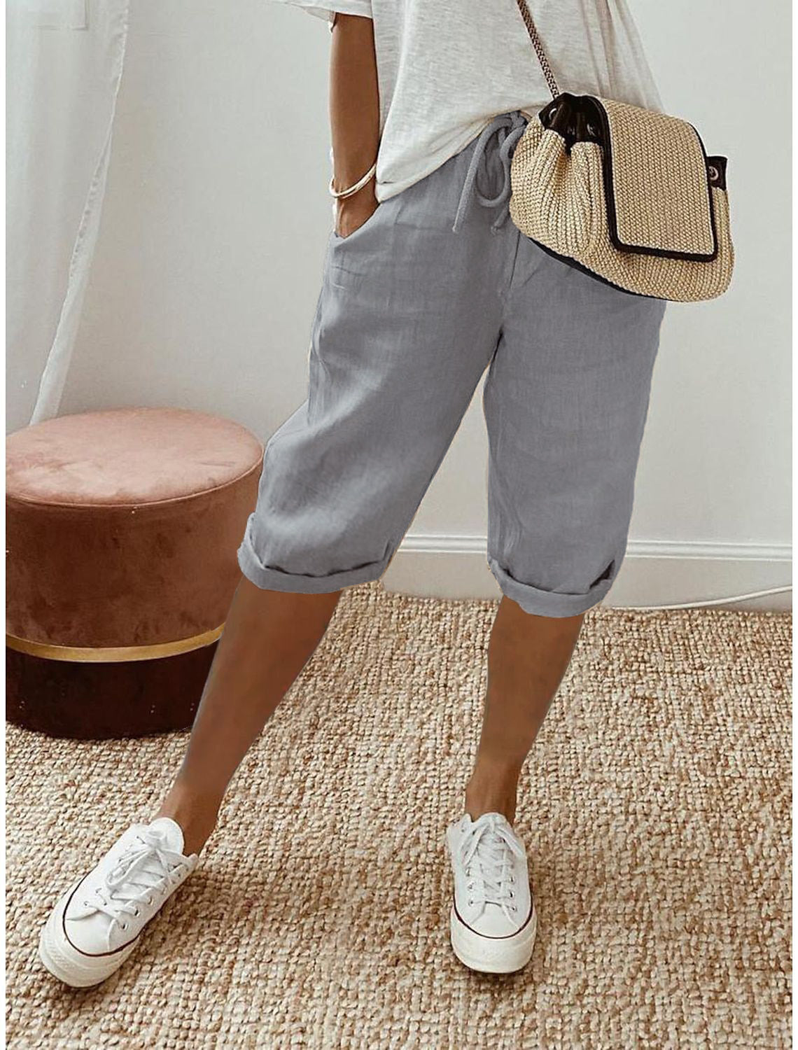Florel – Breathable Drawstring Capris – image 15
