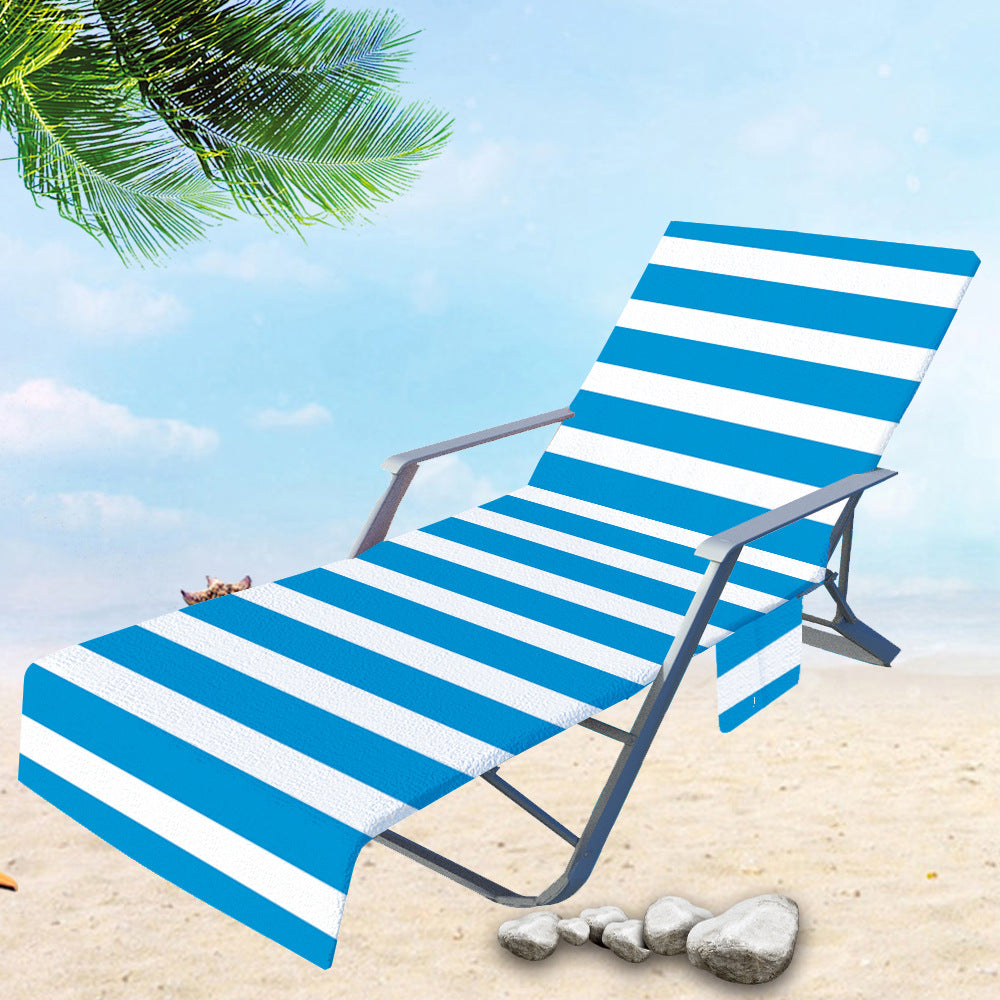 CoastGuard - Luxury OHS Sun Lounger Towel – Blue Stripe