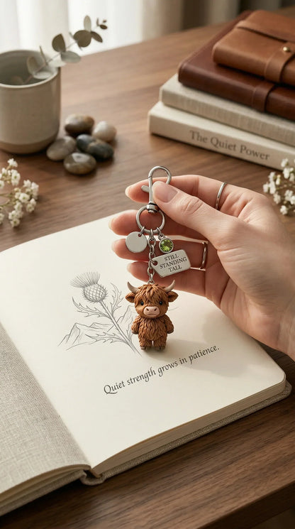 VistaCattle – Meaningful Highland Cow Gift Keychain – image 4