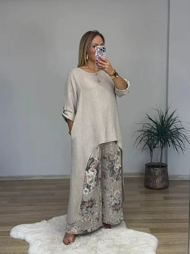 Artistic Linen Set - Botanique™ – Natural Beige / XS