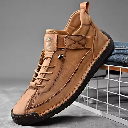 Travon™ – Premium Leather Casual Shoes for Men – Brown / 38