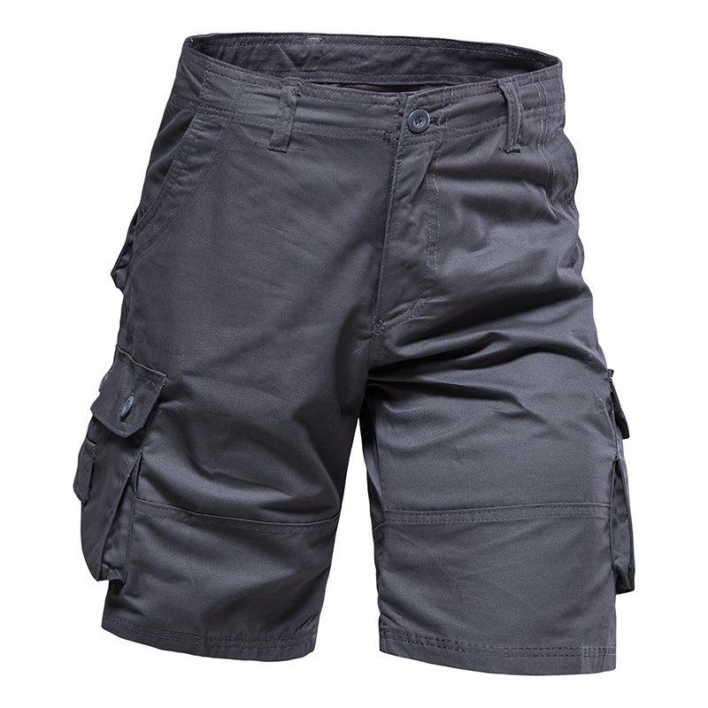 RangerCore – Organic Cotton Hiking Work Cargo Shorts – Industrial Grey / 29