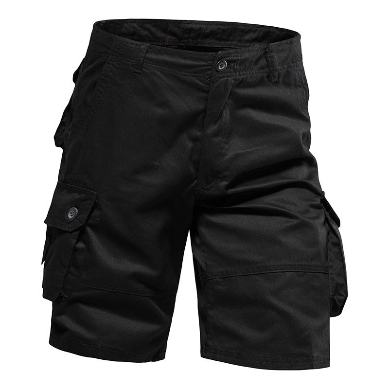 RangerCore – Organic Cotton Hiking Work Cargo Shorts – Tactical Black / 29