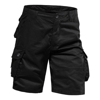 RangerCore – Organic Cotton Hiking Work Cargo Shorts – Tactical Black / 29