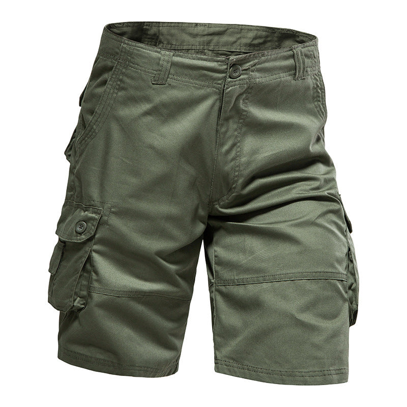 RangerCore – Organic Cotton Hiking Work Cargo Shorts – Military Green / 29