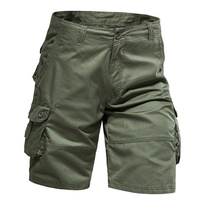 RangerCore – Organic Cotton Hiking Work Cargo Shorts – Military Green / 29