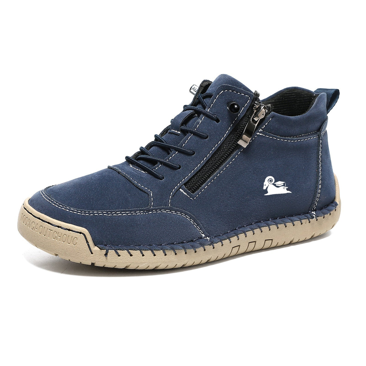 ComfortStride – Premium Orthopedic Leather Walking Shoes – Men / Marineblau / 35