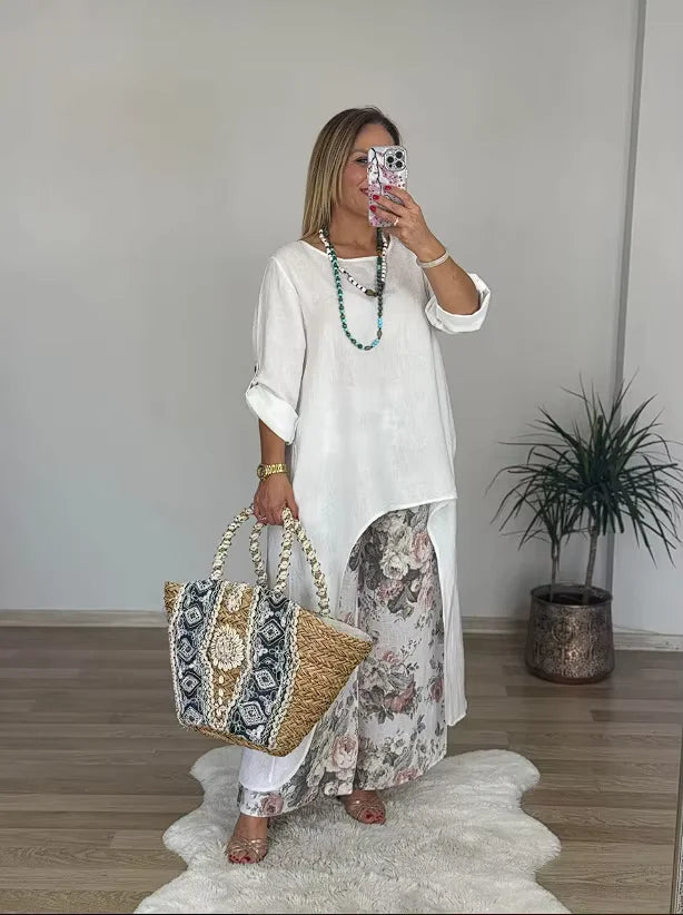 Artistic Linen Set - Botanique™ – Ivory White / XS