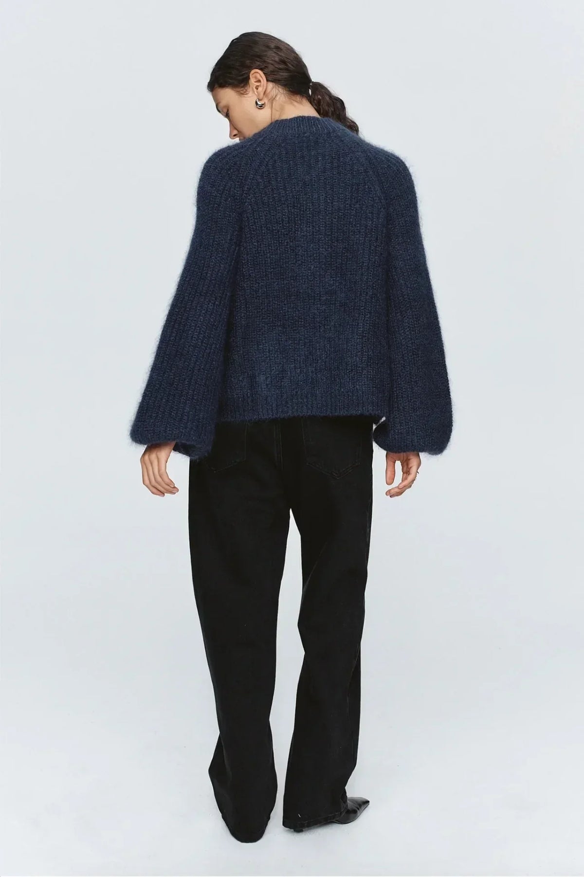 StyleNest – Casual Long Sleeve Navy Cardigan – image 6