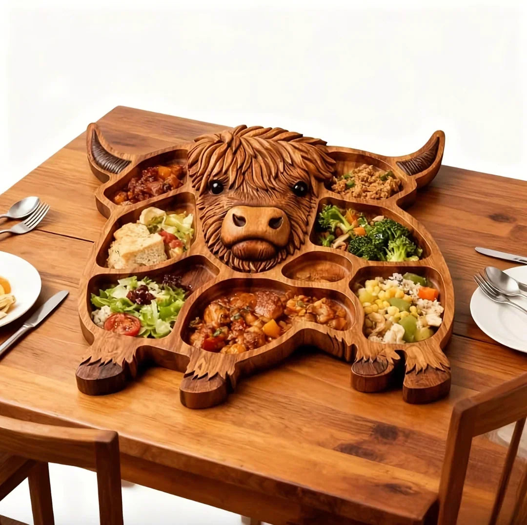 RusticGraze – Highland Cow Wooden Charcuterie Board – image 4