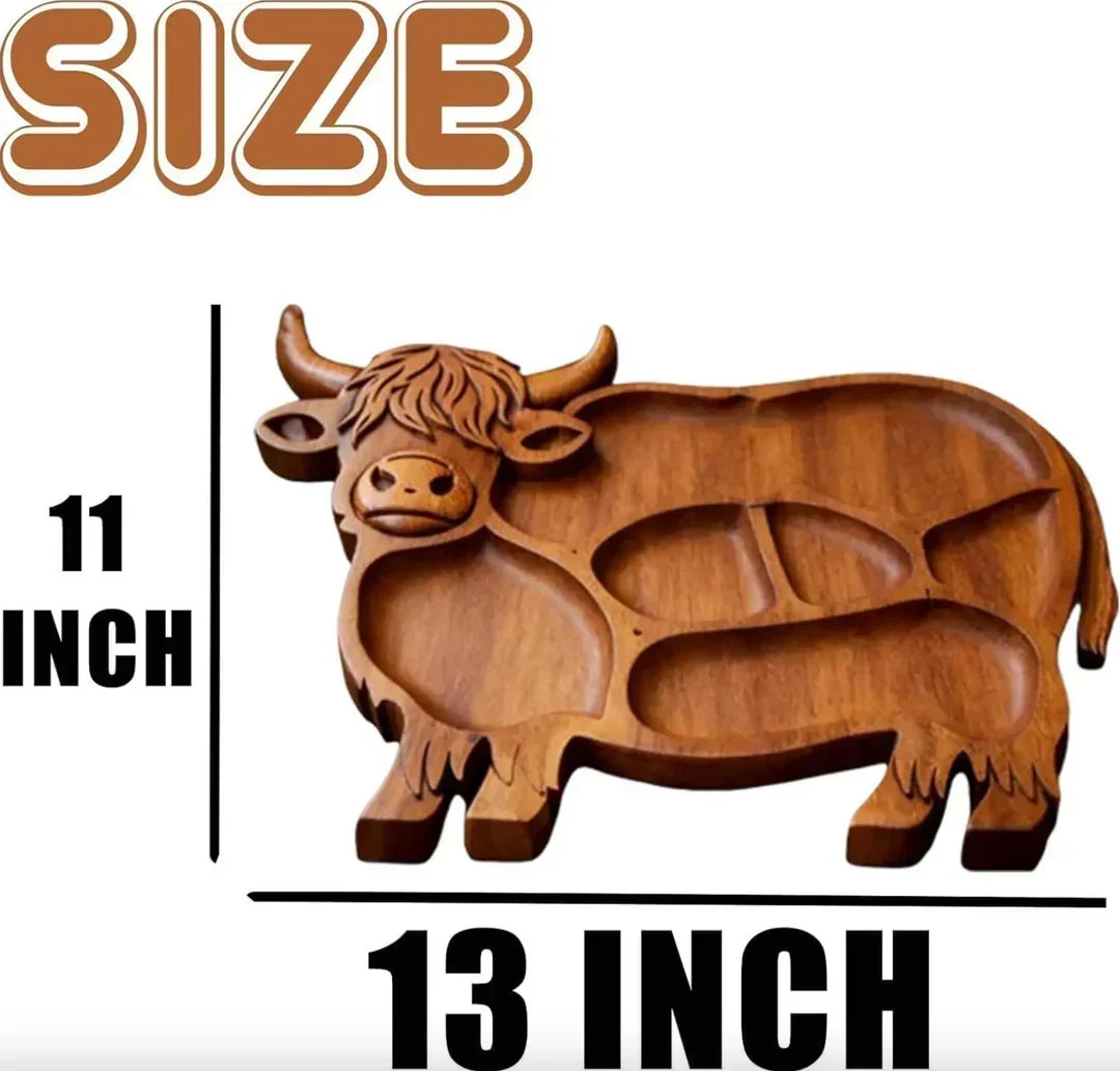 RusticGraze – Highland Cow Wooden Charcuterie Board – image 2