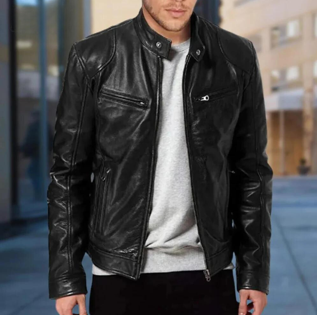 Trenton Leather Men's Jacket – image 6