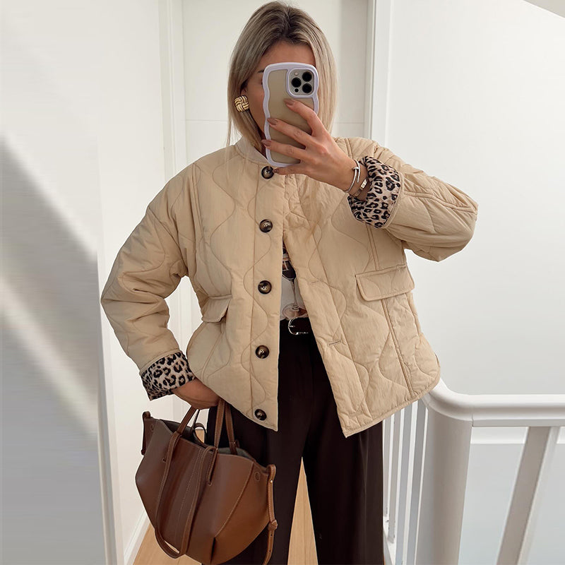 Leopard Women's Jacket – Beige / S