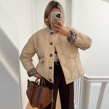 Leopard Women's Jacket – Beige / S