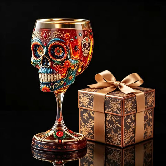 SkullElegance – Premium Decorative Art Glass Goblet – Buy 1