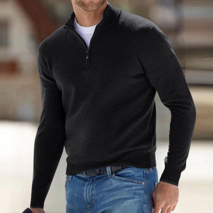 Santous Zip-Up Sweater – Black / S